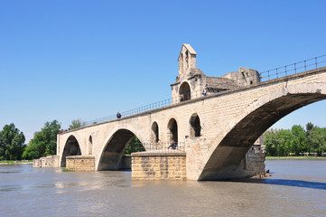 Fototapeta na wymiar Crue du Rhône à Avignon
