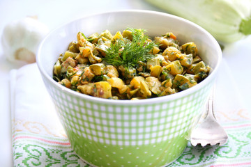 Courgette roasted with garlic and dill