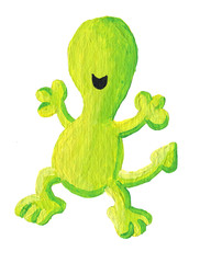 Obraz premium Little dragon jumping for joy