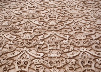 Fototapeta na wymiar Decorated wall in Marrakech