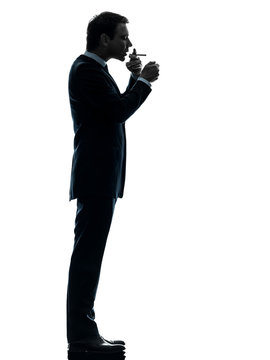 recommend clip art: man smoking cigarette silhouette