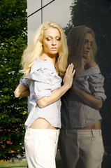 Blonde young bussines woman