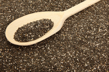 Wooden Spoon With Chia Seeds