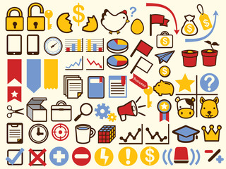 50+ Business and Financial Icon - Vector File EPS10