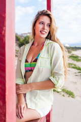 Pretty woman on beach