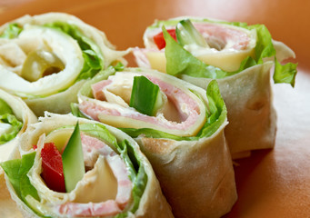 sandwich pita bread roll with cheese
