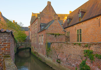 Fototapeta na wymiar River through the Grand Beguinage of Leuven