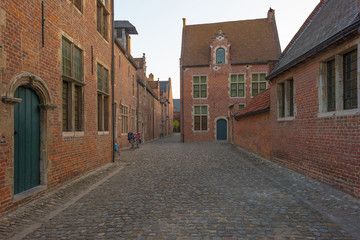 Fototapeta premium Street through the Grand Beguinage of Leuven
