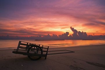 Fototapeta premium cart on the beach