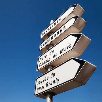 road sign in Paris