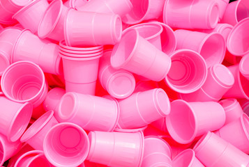 pink Plastic glass