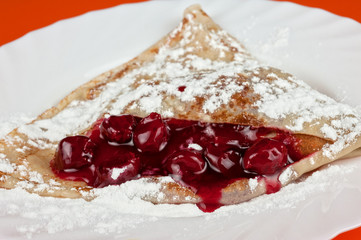 pancakes with cherries