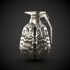 Menschliches Gehirn als Handgranate