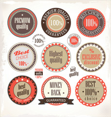Obraz premium Collection of Premium Quality and Guarantee Labels