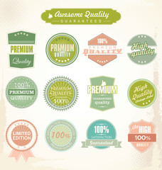 Collection of Premium Quality and Guarantee Labels