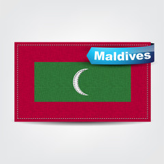 Fabric texture of the flag of Maldives