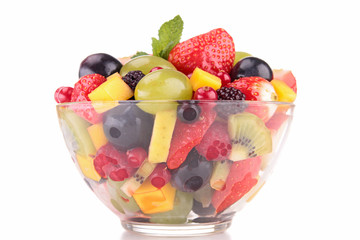 isolated fruit salad