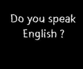 Fototapeta na wymiar Do you speak english test