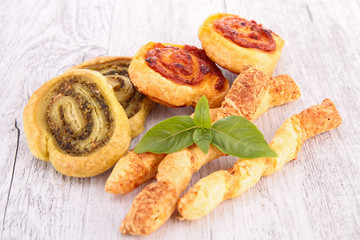 assortment of puff pastries appetizer