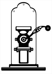 Vector coffee grinder isolated on white background