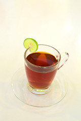 Cup of tea with lemon