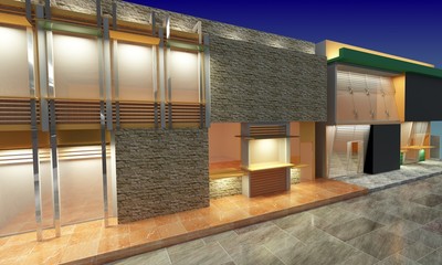 3D Architecture of a restaurant