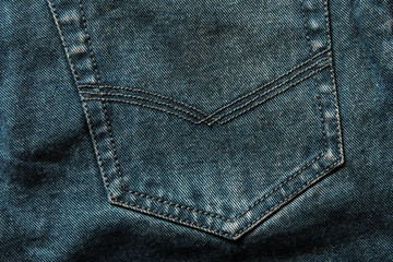 Fototapeta premium square texture image of a jeans pocket