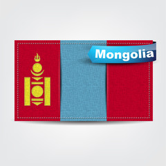Fabric texture of the flag of Mongolia