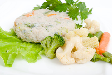 Meat and broccoli