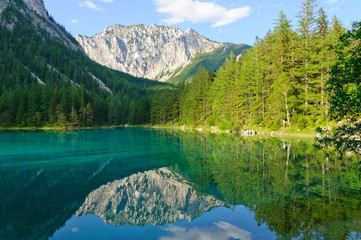 Green lake (Grüner see) in Bruck an der Mur, Austria