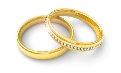 Ringe mit Diamanten, Konzept Hochzeit