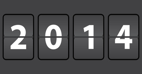 mechanical timetable with new year 2014