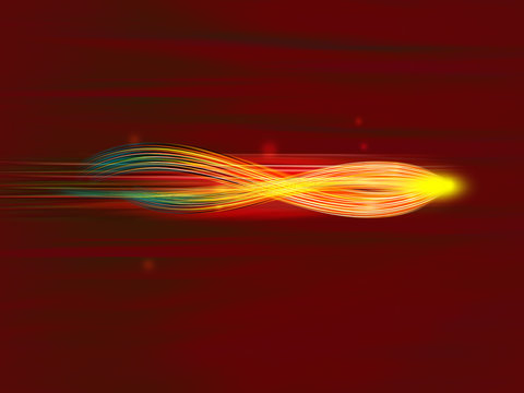 abstract golden comete