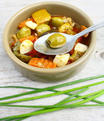 mélange de légumes confis pour apéro