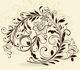 Vintage floral design element