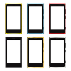 smartphone template isolated on white