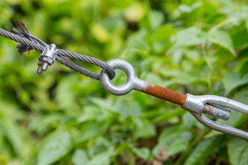 Wire rope clip and turnbuckle