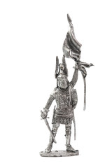 Obraz premium Tin soldier isolated on a white backgrounds