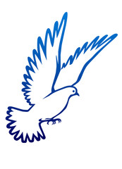 Barış  sembolu  güvercin  (beyaz)