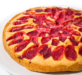 Freshly baked strawberry pie