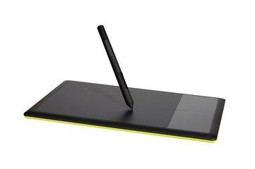 Drawing tablet isolated on white with clipping path.
