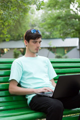 Fototapeta premium Working in the park