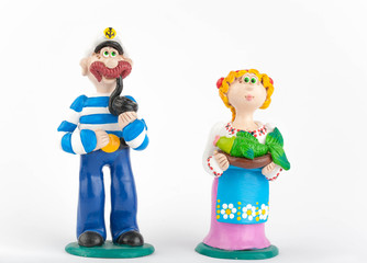 Souvenirs on a white backgrounds