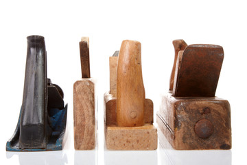 Old plane, isolated on a white background