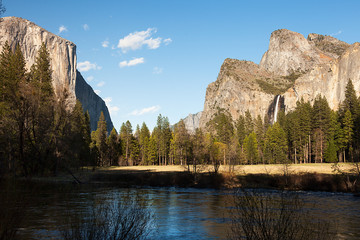 El Capitan and Bridalveil Falls, Yosemite