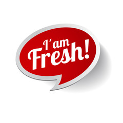 fresh - nature with green leaf label