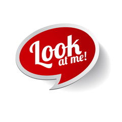 Look at me! Vector label