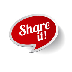 Share it! Vector label