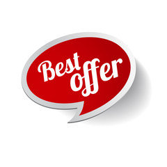Red Best offer label