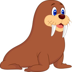 Cute walrus cartoon